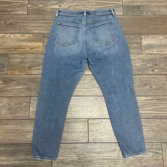 Loft Blue Jeans Women's 8 / 29 Petite Destructed High Rise Skinny Stretch Ankle - Picture 6 of 16